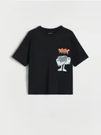 Koszulki dla chłopców - Reserved - T-shirt oversize Xbox - czarny - miniaturka - grafika 1