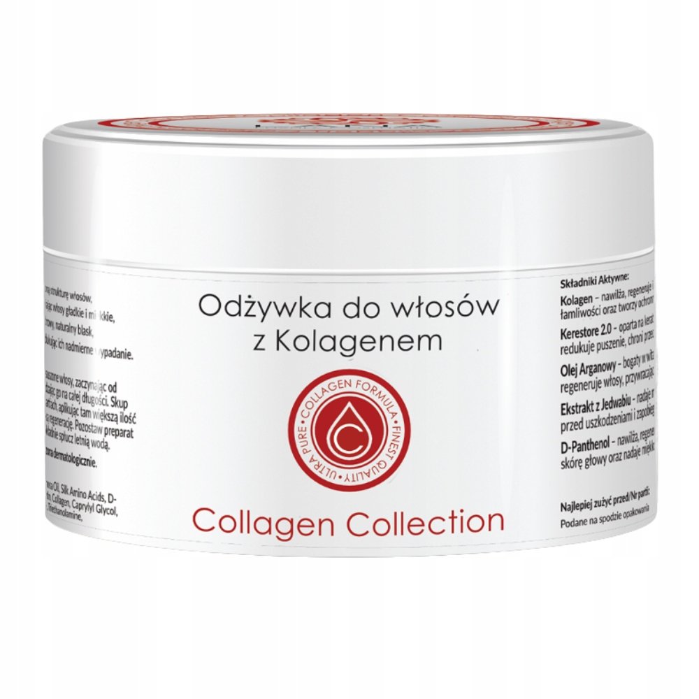 Odżywka do włosów nawilżająca z jedwabiem, z kolagenem i keratyną 200ml