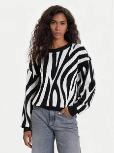 Vero Moda Sweter Siljeanimal 10330808 Biały Regular Fit - Swetry damskie - miniaturka - grafika 1