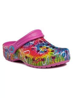 Buty dla dziewczynek - Skechers Klapki Hyper Groove 302155L/MLT Różowy - grafika 1