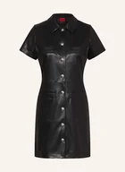 Sukienki - Hugo Sukienka Koszulowa Kalindana Z Imitacji Skóry schwarz - miniaturka - grafika 1