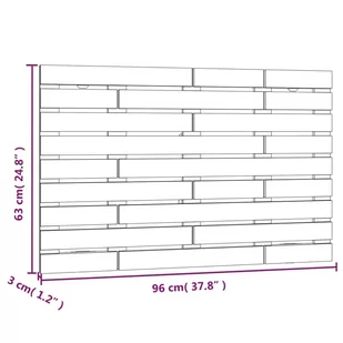 Wezgłowie łóżka, białe, 96x3x63 cm, lite drewno sosnowe Lumarko! - Inne meble do sypialni - miniaturka - grafika 9