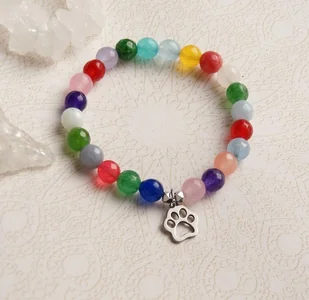 S A L E : dla zwierzolubnej : łapka & jadeit - Bransoletki - miniaturka - grafika 1