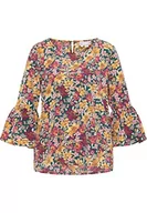 Bluzki damskie - usha Bluzka damska, zielona, wielokolorowa, L - miniaturka - grafika 1