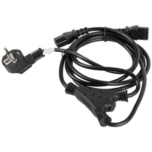 LANBERG LANBERG Kabel zasilający CEE 7/7 2x IEC 320 C13 VDE 2M czarny (CA-C13C-13CC-0018-BK) - Kable komputerowe i do monitorów - miniaturka - grafika 1