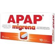 Leki przeciwbólowe - APAP Migrena x10 tabletek - miniaturka - grafika 1