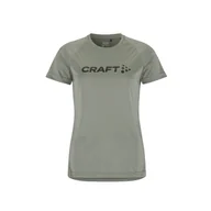 Koszulki i topy damskie - Damska Koszulka z krótkim rękawem CRAFT CORE ESSENCE LOGO TEE W 1911785-647000 – Szary - miniaturka - grafika 1