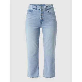 Spodnie damskie - Jeansy z wysokim stanem o kroju straight fit z dodatkiem streczu - Esprit - grafika 1