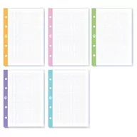 Segregatory - Interdruk Wkład do segregatora A4/50K kratka kolor m. (5szt) - miniaturka - grafika 1