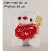 Figurki dla dzieci - Biały Misiaczek Z Sercem Kocha - miniaturka - grafika 1
