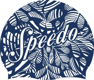 Czepek Pływacki Dziecięcy Speedo Printed Pace Cap White/Blue - Pływanie - miniaturka - grafika 1