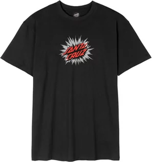 Koszulki męskie - t-shirt męski SANTA CRUZ BURST OVAL DOT FRONT TEE Black - grafika 1