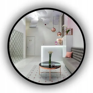 LUSTRO LED PODŚWIETLANE DEKORACYJNE OKRĄGŁE W RAMIE CZARNE 60 CM - Lustra LUSTRO LED PODŚWIETLANE DEKORACYJNE OKRĄGŁE W RAMIE CZARNE 60 CM - Lustra - miniaturka - grafika 1