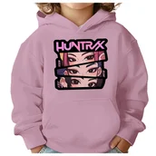 Bluzy dla dziewczynek - BLUZA DZIECIĘCA KPOP DEMON HUNTERS HUNTRIX 110-116 Z KAPTUREM BAWEŁNIANA - miniaturka - grafika 1