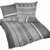 Pościel - pościel kora lux 160x220 + 2 poszewki K 333 bandamka szara - miniaturka - grafika 1