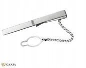 Spinki do mankietów i krawatów - Rodowana Spinka do krawata 925+GRAWER SK04 - miniaturka - grafika 1