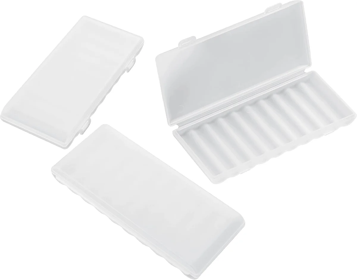 POJEMNIK NA BATERIE AAA 3 SZTUKI PRZEZROCZYSTY PLASTIKOWY ETUI