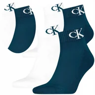 Skarpetki męskie - Calvin Klein Skarpetki 2 Pary 43-46 Skarpetki Ck Niebieska Biała Męskie - miniaturka - grafika 1