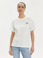 Koszulki i topy damskie - Lee T-Shirt 112350206 Écru Relaxed Fit - miniaturka - grafika 1