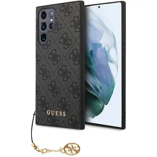 Guess GUHCS23LGF4GGR S23 Ultra S918 szary/grey hardcase 4G Charms Collection - Etui i futerały do telefonów - miniaturka - grafika 1