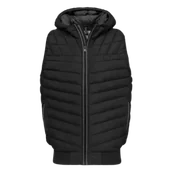 Kurtki i kamizelki sportowe męskie - Pit Bull Bezrękawnik Pikowany Z Kapturem Naylor Black - miniaturka - grafika 1