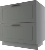 Meble kuchenne - Bergamo Szafka Dolna D2M/80 Metabox Szary Mat - miniaturka - grafika 1