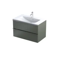 Szafki łazienkowe - Szafka łazienkowa pod umywalkę Oristo Etna 80 cm zielony mat OR52-SD2S-80-17R - miniaturka - grafika 1