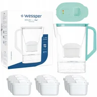 Dzbanki filtrujące - Dzbanek filtrujący do lodówki Wessper D3 Slim z licznikiem LED + 10x Filtr - miniaturka - grafika 1