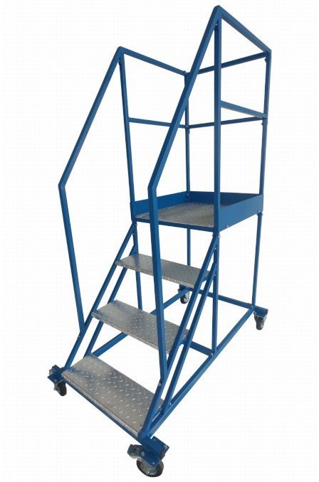 Lero Stalowy podest roboczy, jezdny 3 stopnie i platforma standardowy
