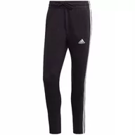 Dresy męskie - Spodnie męskie adidas Essentials Single Jersey Tapered Open Hem 3-Stripes c - miniaturka - grafika 1