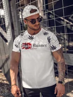 Koszulki męskie - Biały bawełniany t-shirt męski z nadrukiem Bolf 14744A - miniaturka - grafika 1