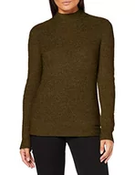 Swetry damskie - SPARKZ COPENHAGEN Damski sweter z golfem Cora, Khaki Zielony, XS - miniaturka - grafika 1