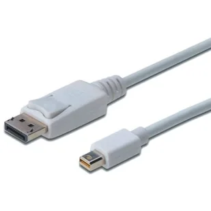 Digitus Kabel DisplayPort DP/M-DPmini /M, 1.1a biały, 1m AK-340102-010-W - Adaptery i przejściówki - miniaturka - grafika 1