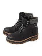 Botki damskie - TOM TAILOR Damskie botki 5890001, czarny - Czarny Black 00001-43 EU - miniaturka - grafika 1