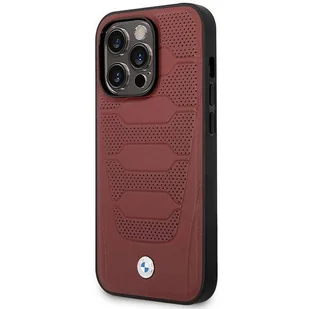 Etui BMW BMHMP14X22RPSR iPhone 14 Pro Max 6,7" burgundowy/burgundy Leather Seats Pattern MagSafe - Etui i futerały do telefonów - miniaturka - grafika 2