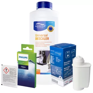 Zestaw Philips - Filtr Philips Intenza+ CA6702, Uniwersalny Odkamieniacz 500ml, Philips CA6705/10 Środek do Obiegu Mleka - Akcesoria i części do ekspresów do kawy - miniaturka - grafika 1