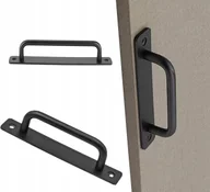 Meble modułowe i akcesoria - Uniwersalny uchwyt drzwiowy meblowy mocowanie szuflady rączka LOFT czarna - miniaturka - grafika 1
