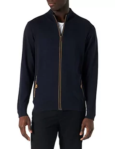 bugatti Męska kurtka z dzianiny 7600-35510, granatowa, standardowa, morski, L - Kurtki męskie - miniaturka - grafika 1