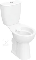 Miski WC - Miska WC stojąca Rekord - ze spłuczką nasadzaną, lejowa, odpływ poziomy, podwyższona, Rimfree - miniaturka - grafika 1