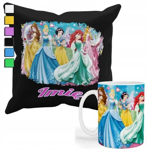ZESTAW KUBEK + PODUSZKA Z POSZEWKĄ- DLA FANA KSIĘŻNICZKI KRÓLEWNY+ IMIĘ - Gadżety dla niej i dla niego - miniaturka - grafika 1