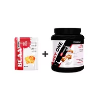 Aminokwasy - ACTIVLAB BCAA Xtra Fruit Splash - 800g - Peach Orange + RED SUPPORT Whey One - 1020g - Salted Caramel - miniaturka - grafika 1