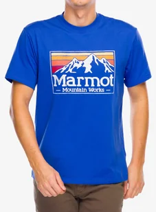 Koszulka bawełniana Marmot MMW Gradient Tee SS - trail blue - Koszulki i topy damskie - miniaturka - grafika 1