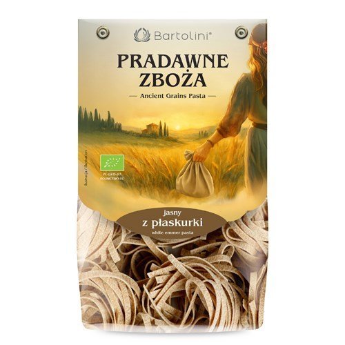 Makaron z płaskurki gniazda jasny (tagliatelle) BIO 250g BARTOLINI