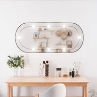 Lustra - vidaXL Lustro ścienne z oświetleniem LED 40x90 cm szklane owalne - Lustro ścienne z oświetleniem LED - Lustro - Lustro do makijażu - miniaturka - grafika 1