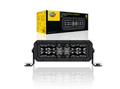 Oświetlenie samochodowe - akcesoria - HELLA 1FJ 358 196-451 LED-Reflektor dalekosiężny - Black Magic Double Row Lightbar 7" - 12/24V - 2100lm - podwójna wersja wykonania/prostokątny - Liczba referencyjna: 30 - Oprawa/Połączenie śrubowe - miniaturka - grafika 1