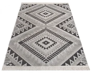 Szary prostokątny dywan we wzory W5-W38 - Dywany - miniaturka - grafika 1