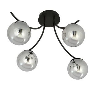 Emibig Boston lampa sufitowa 4-punktowa czarna/grafitowa 1110/4 - Lampy sufitowe - miniaturka - grafika 6