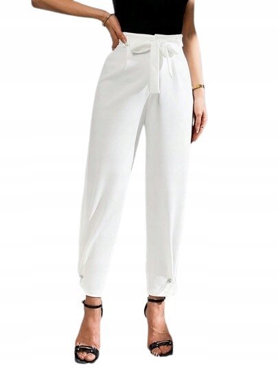 SHEIN SPODNIE ELEGANCKIE PROSTE BIAŁE 40/42 1V7Z
