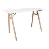 Biurka - Biały stół z brązowymi nogami House Nordic Vojens Desk, dł. 120 cm - miniaturka - grafika 1