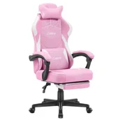Fotele gamingowe - Fotel CABRO C502 Różowo-biały - miniaturka - grafika 1